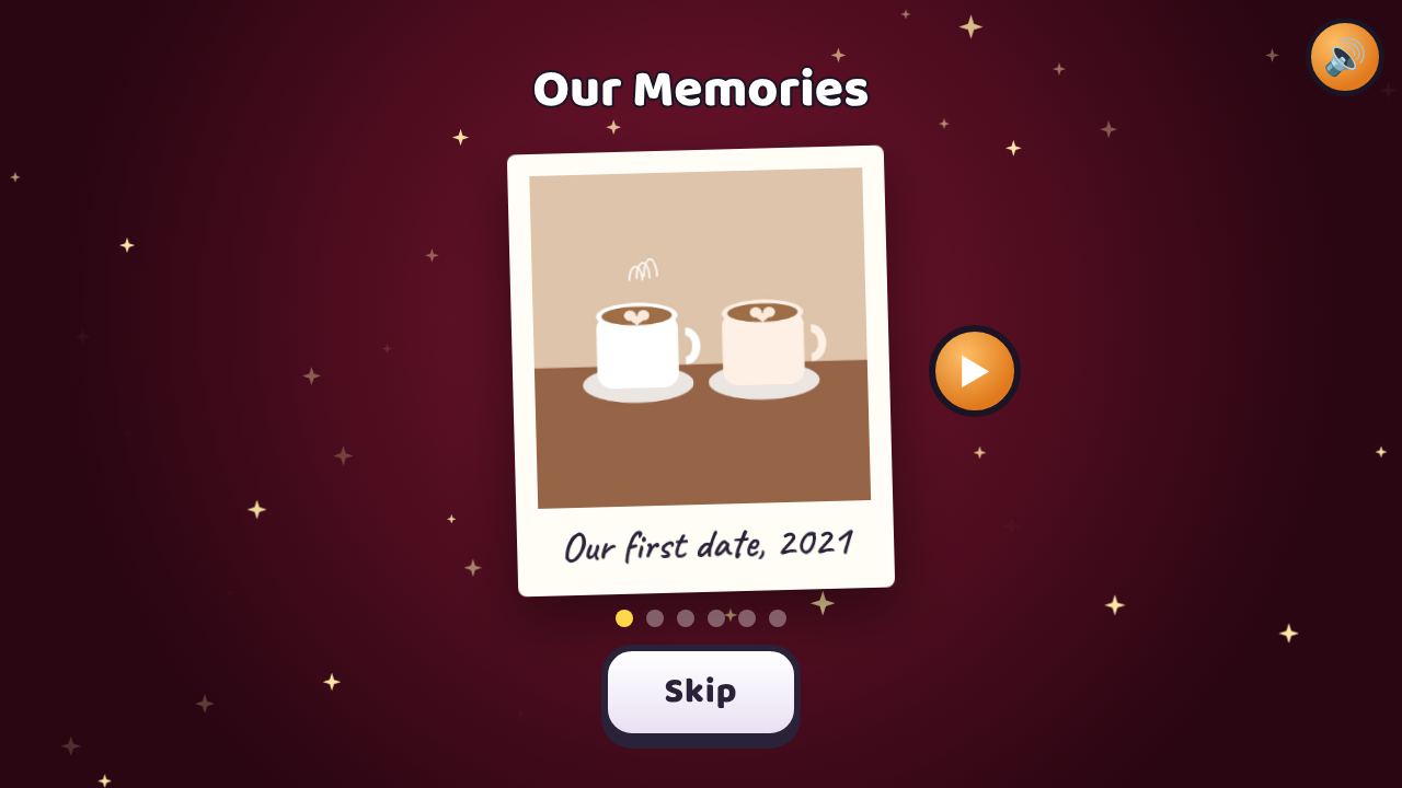 The photo album at the end of the game